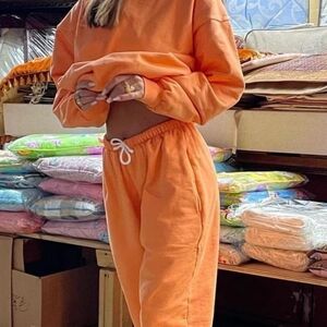 Heavy Manners Orange Sweat Set Size Small